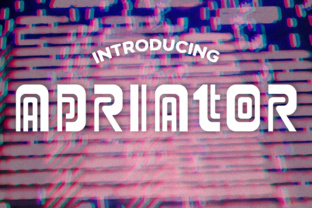 Adriator Typeface: A Glitchy Retro Font for Handmade Shop Branding
