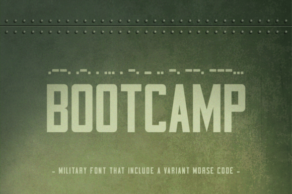 Bootcamp Typeface: Military-Style Fonts for Bold Brand Identity