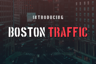 Boston Traffic Stencil Typeface for Bold Branding