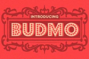 Budmo Dotted Marquee Sign Font for Vintage Brand Identity