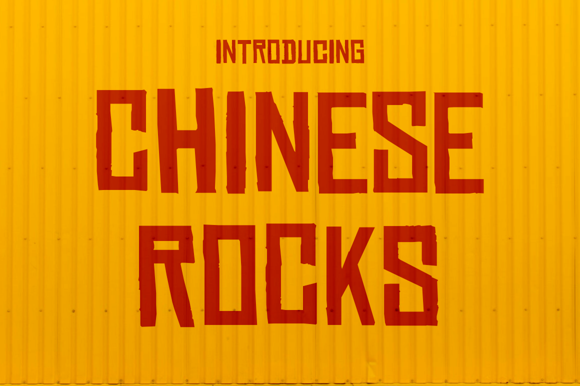 Chinese Rocks: A Free Blocky Font for Bold Campaign Graphics