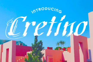 Cretino: A Retro Script Font for Ornate Campaign Design