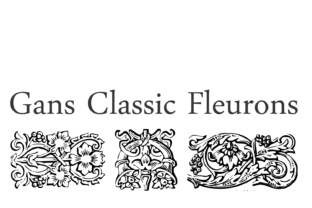 Gans Classic Fleurons: A Vintage Display Font for Campaign Design