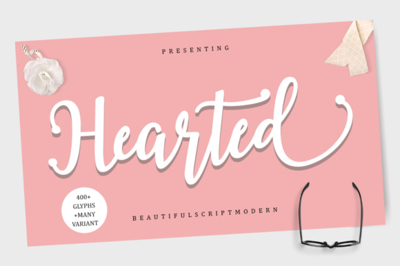 Hearted Font: Elevate Digital Branding with Modern Script Typography
