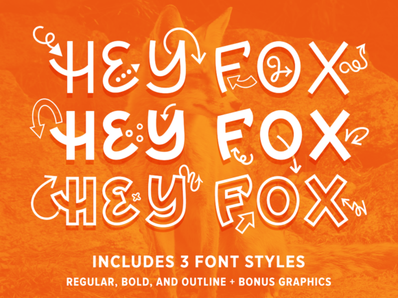 Hey Fox Trio: The Handmade Font for Playful Branding
