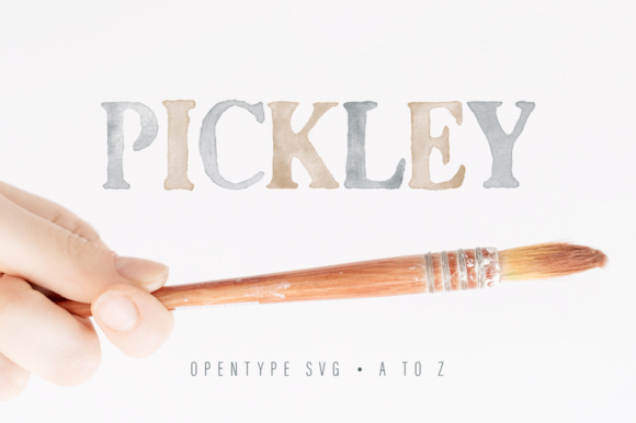 Pickley: A Watercolor-Inspired OpenType SVG Bitmap Font for Branding