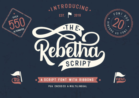 Rebetha Duo Typeface for Editorial Design