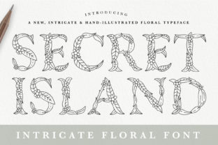 Secret Island Typeface: Hand-Lettered Fonts for Coloring Books and Crafts