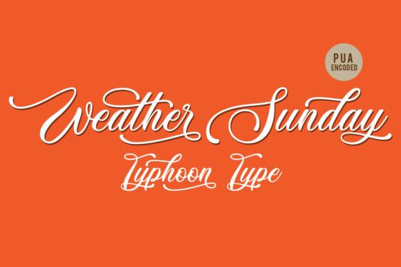 Weather Sunday Elegant Script Font for Handmade Brands